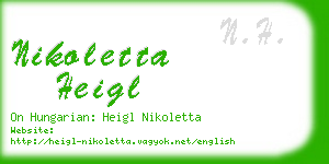 nikoletta heigl business card